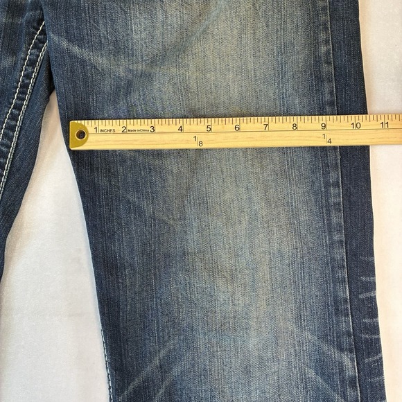 BKE Tyler Jeans Men 34x30 Straight Buckle Whisker Western Cowboy Denim Medium - Picture 10 of 12